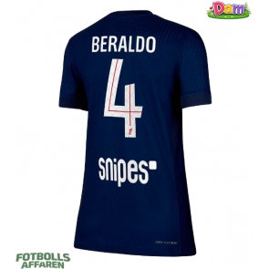 Paris Saint-Germain Lucas Beraldo #4 Hemmatröja Kvinnor 2025-26 Kortärmad